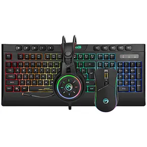 Marvo CM305, RGB billentyűzet készlet játék egérrel és fejhallgatóval, CZ/SK, gaming, d típusú membrán